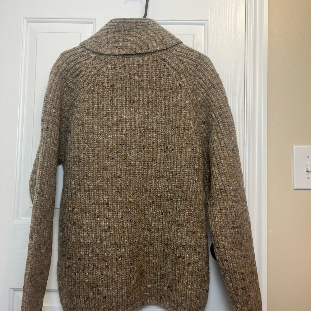 NWT Aran Woollen Mills MEN’S FISHERMAN RIB SHAWL CARDIGAN - Picture 5 of 6